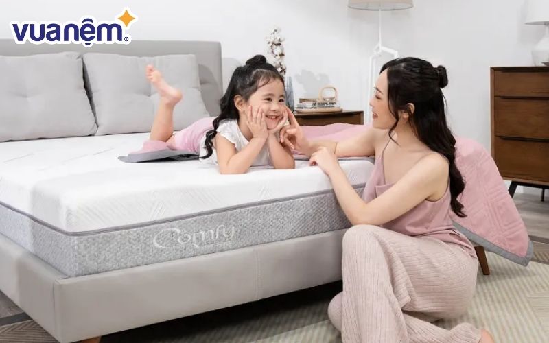 Nệm foam Comfy Lux 2.0 cao cấp không chỉ bảo vệ cột sống mà còn kháng virus, tốt cho sức khỏe