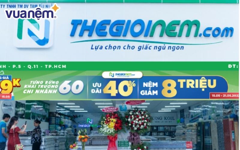 Cửa hàng Thế Giới Nệm với nhiều ưu đãi hấp dẫn