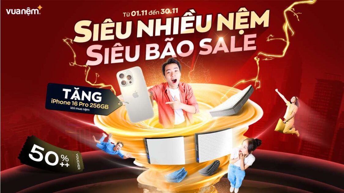 Săn sale Black Friday tại Vua Nệm với mức giá hời chưa từng có