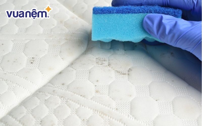 Bụi bẩn, chất lỏng dính vào nệm khiến nệm có mùi khó chịu