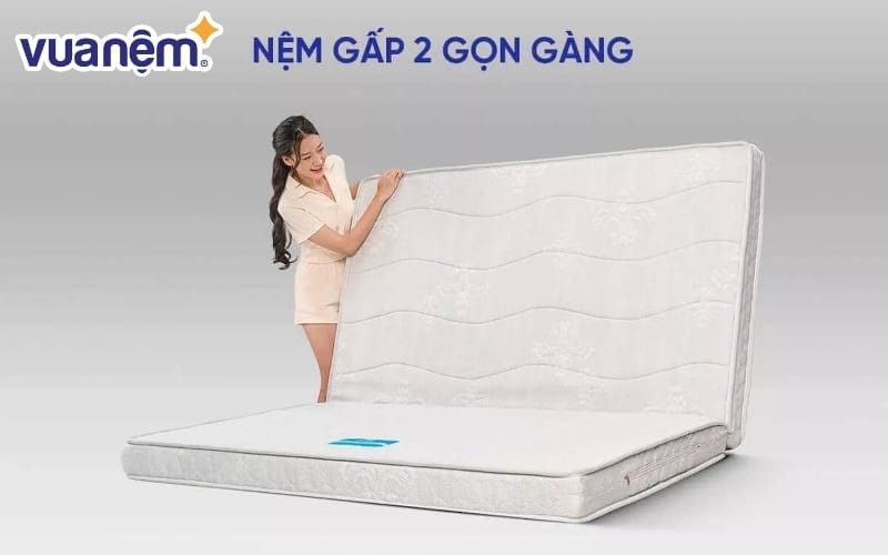 Phần lớn nệm bông ép có thiết kế gấp 2,3