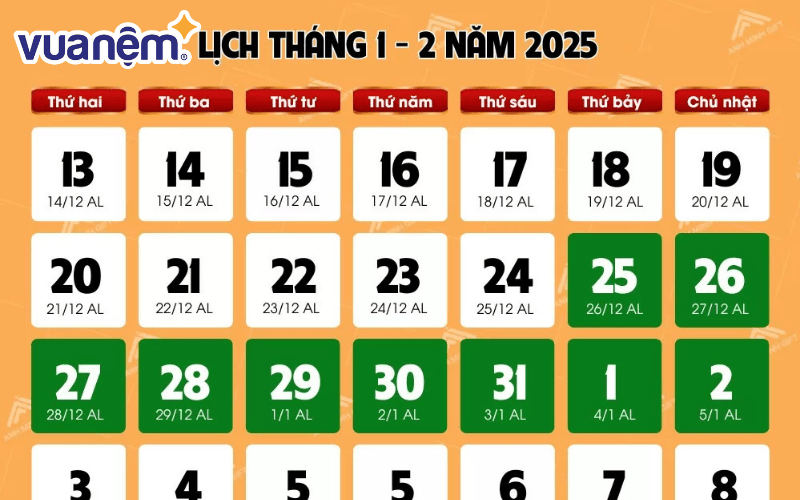 9 ngày là thời gian nghỉ trong đợt Tết Nguyên Đán 2025