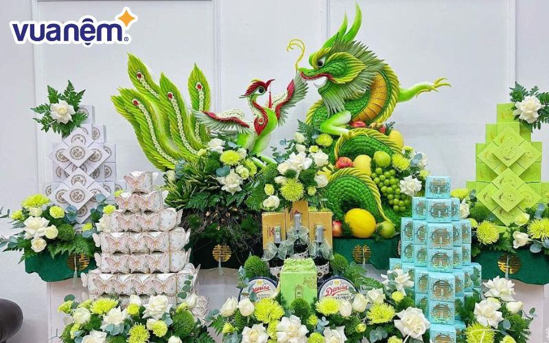 Tráp dạm ngõ của Cường Trang Wedding nổi bật với sự hiện đại và sang trọng, mang đến những sản phẩm tráp cao cấp 