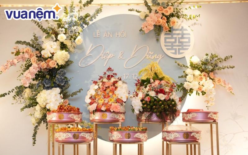 Các loại tráp tại Anh Khoa Wedding được thiết kế tỉ mỉ và sang trọng