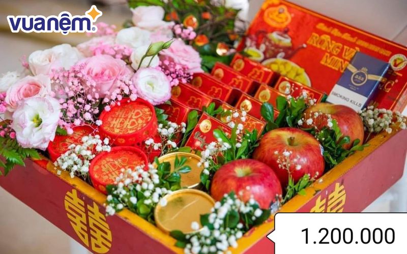 Tráp dạm ngõ đơn giản, tinh tế tại Mâm quả Thành Dung