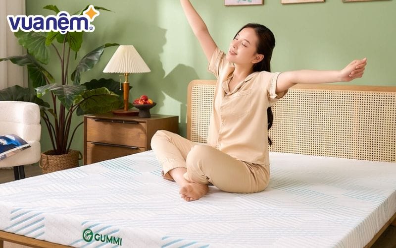 Nệm cao su thiên nhiên tinh chất trà xanh Gummi Signature