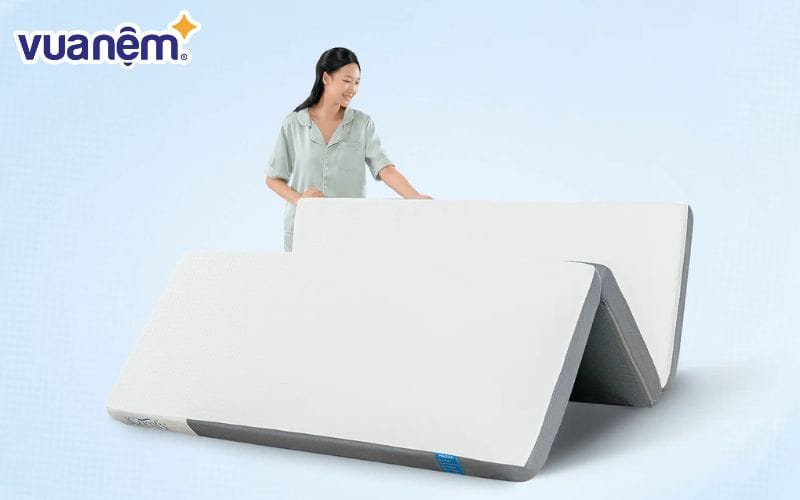 Kích thước nệm gấp 3 rất đa dạng