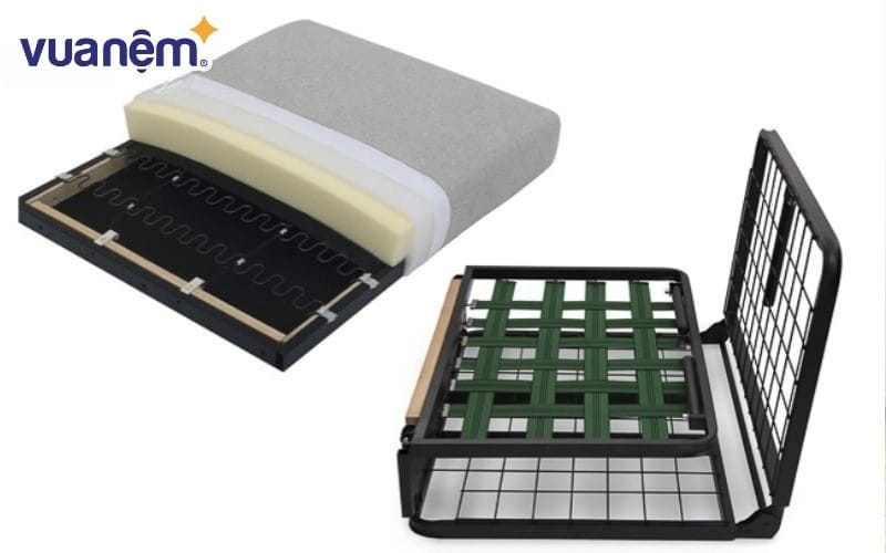 Nên sử dụng khung giường kê dưới nệm mút D40
