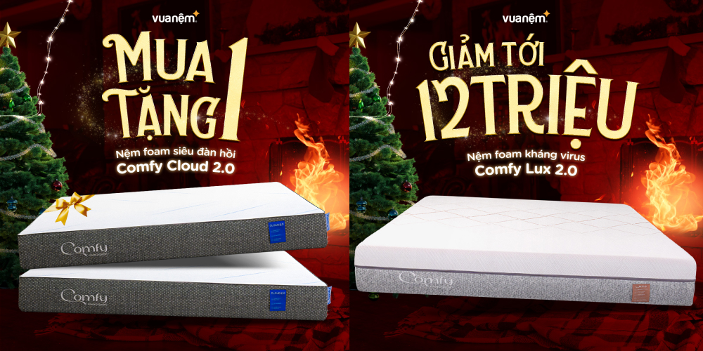 2 dòng nệm foam Comfy đang có nhiều ưu đãi đặc biệt