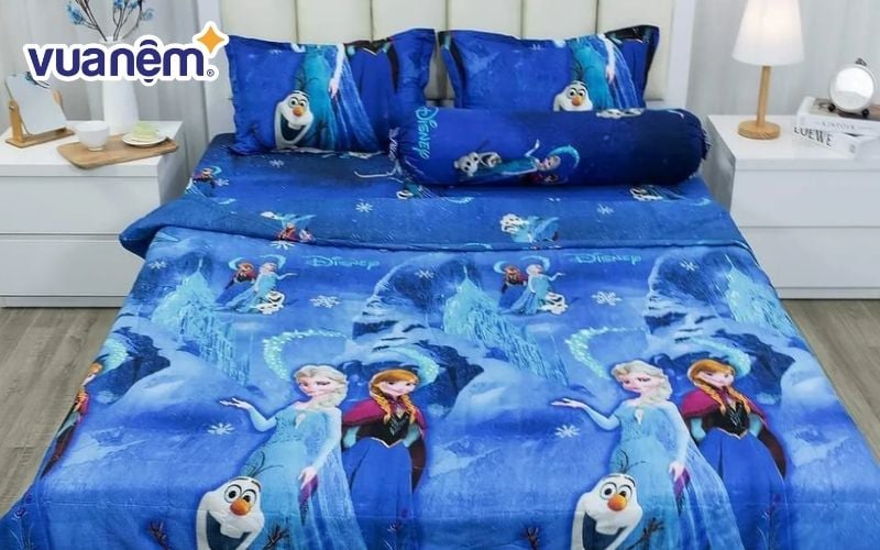 Chăn ga gối đệm công chúa Elsa cho bé