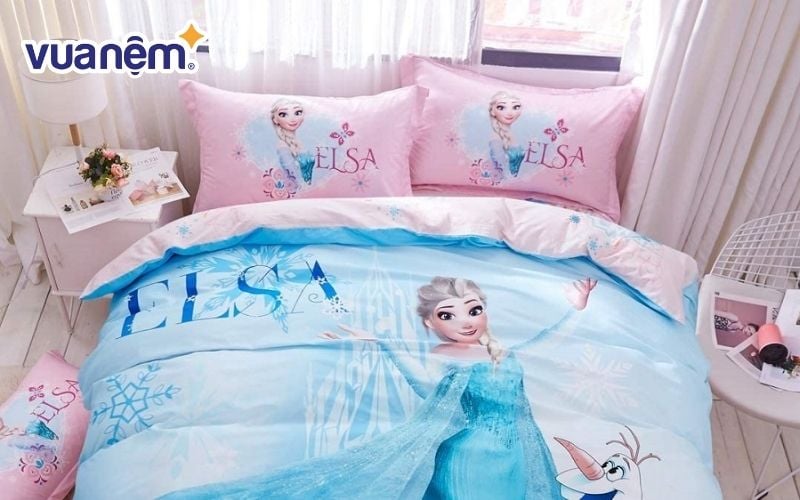 Chọn chăn ga gối Elsa tạo không gian ngủ cá tính và ấn tượng