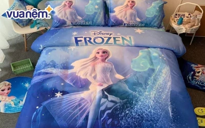 Lưu ý đến họa tiết in trên chăn ga gối Elsa