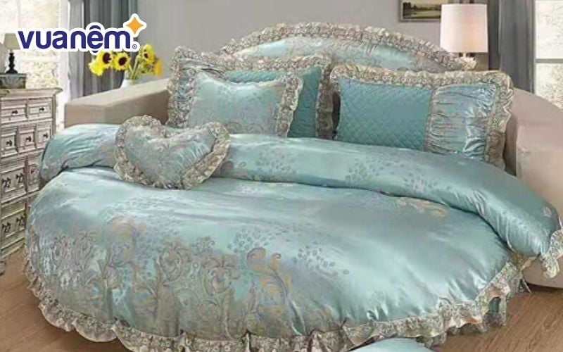 Chăn ga gối gấm đệm tròn Singapore