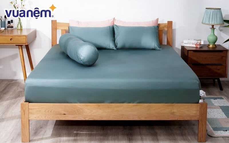 Bộ ga chun Cotton satin AMD The Essentials đơn sắc 4 chi tiết