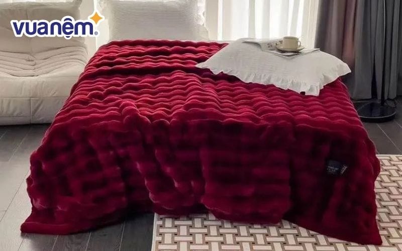 Chăn lông hồ ly cao cấp loại 1 màu trơn