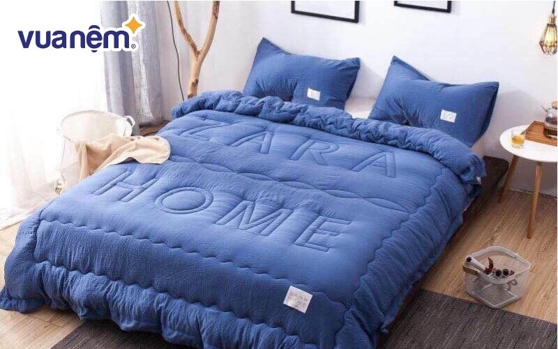 Chăn hơi Zara Home xanh dương