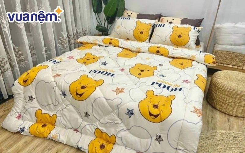 Chăn hơi loại 1 siêu ấm gấu Pooh