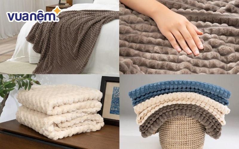 Mền lông mỏng Amando Fleece có thành phần chủ yếu từ microfiber