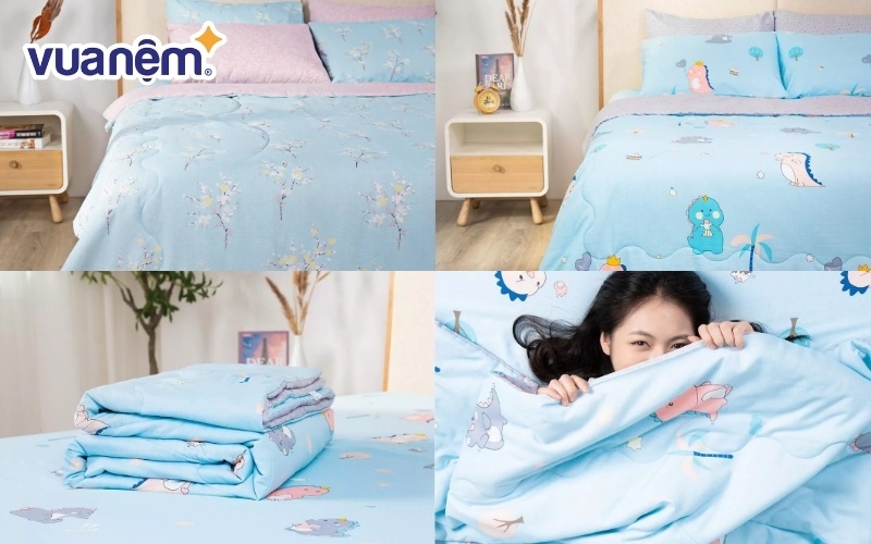Chăn chần tencel AMD Erica đa họa tiết 200x220cm