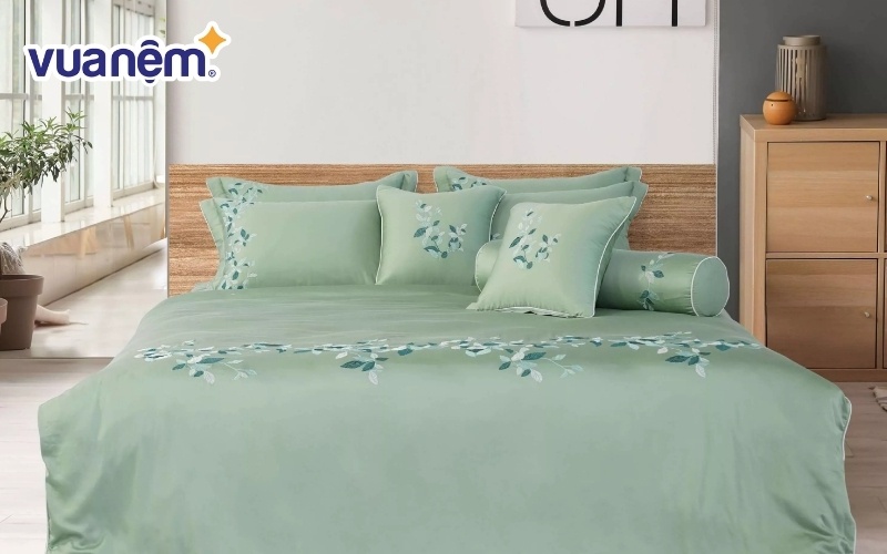 Bộ chăn ga chun chần tencel Everon bốn mùa 4 chi tiết