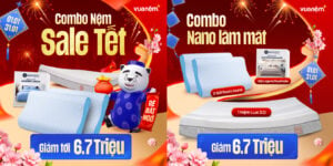 Combo nệm sale Tết 2025 – Giảm tới 6,7 triệu