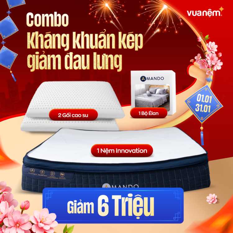 Combo Kháng khuẩn kép, giảm đau lưng