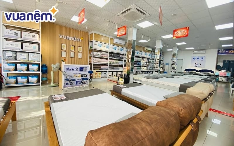 Không gian mua sắm tại Vua Nệm tỉnh An Giang