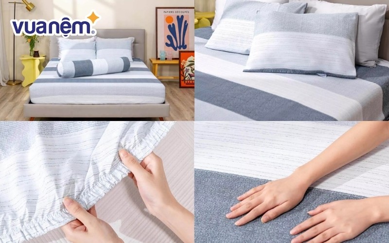 Bộ ga chun tencel Amando Celia 4 chi tiết