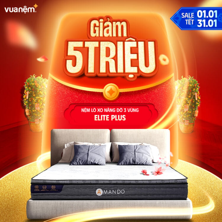 Nệm lò xo Amando Elite Plus