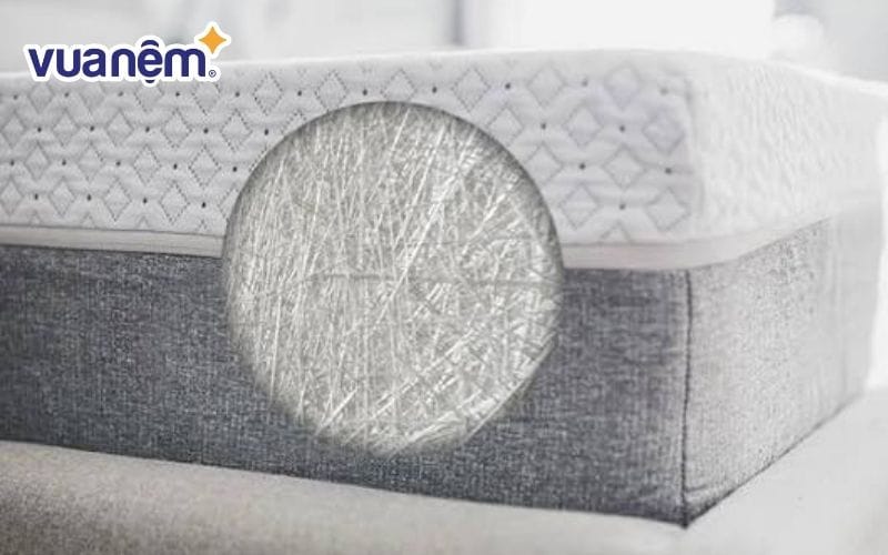 Sợi thuỷ tinh là thành phần chống cháy bên trong nệm memory foam