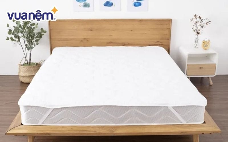 Tấm bảo vệ nệm giúp giữ bề mặt ngủ sạch và dễ vệ sinh