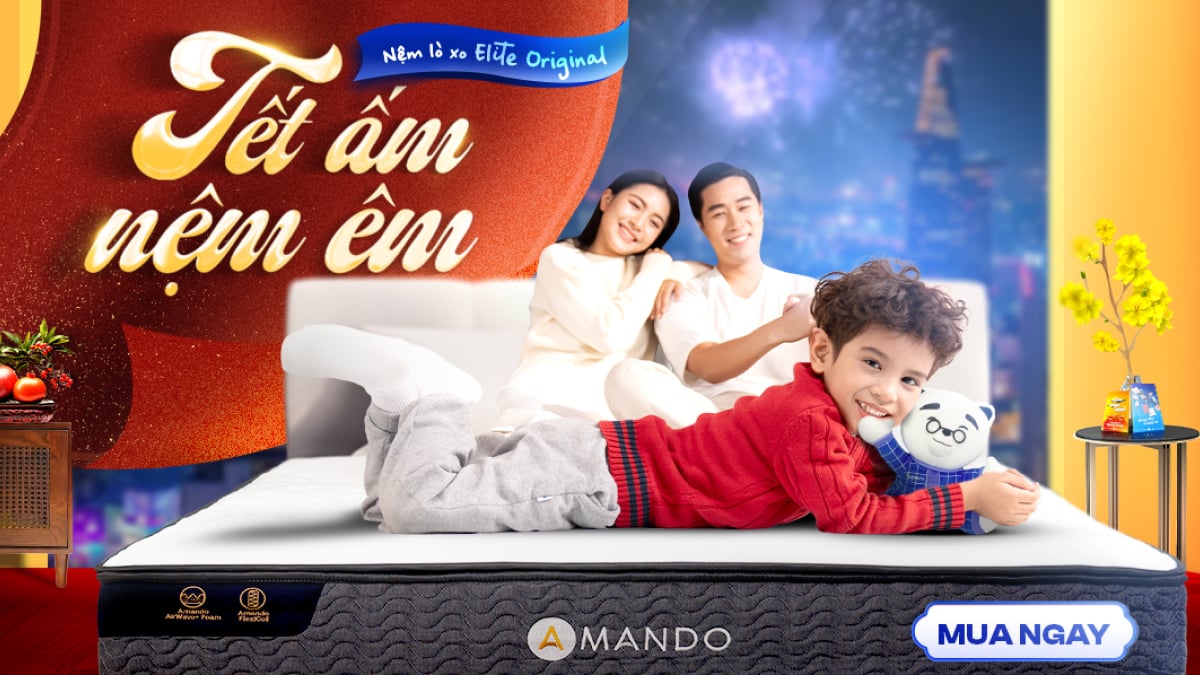 Đón Tết tài lộc - Nệm lò xo Amando sale chấn động