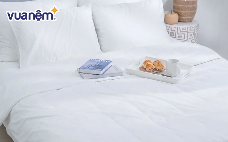 Vỏ chăn trắng cho khách sạn cotton Chu My