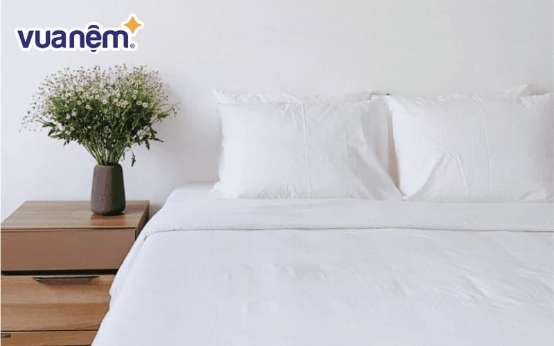 Vỏ chăn trắng tinh cotton 250 sợi