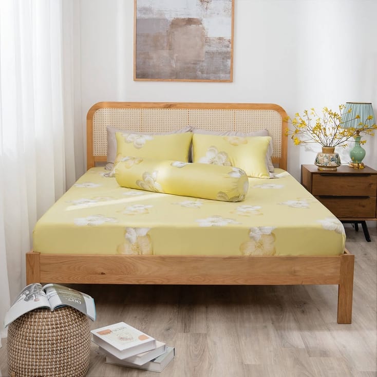 Bộ ga chun Lụa tencel cao cấp Amando Bliss 4 chi tiết