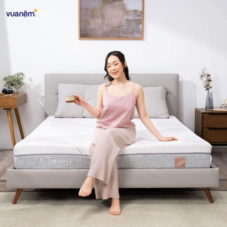 Nệm foam làm mát, kháng khuẩn nâng đỡ 5 vùng Comfy Lux 1.0