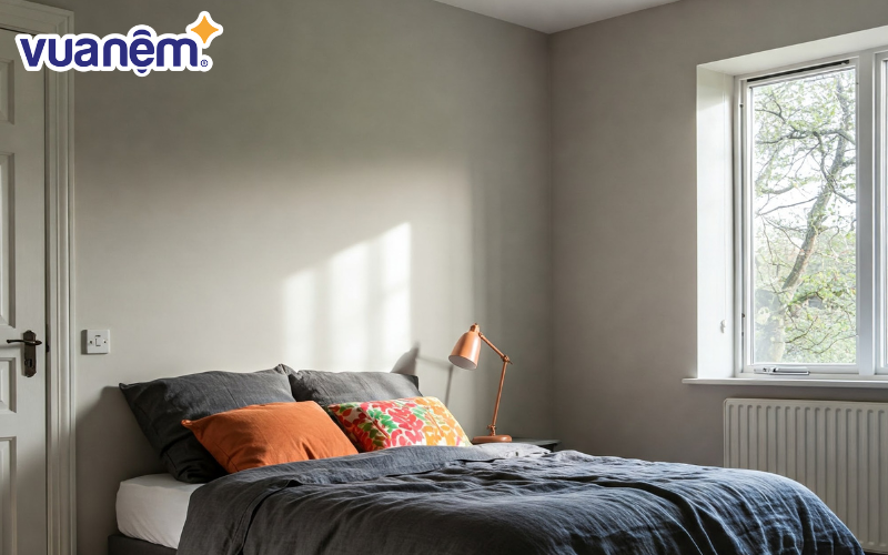 Tránh đặt giường ngủ tránh thẳng hàng với cửa ra vào hoặc cửa sổ