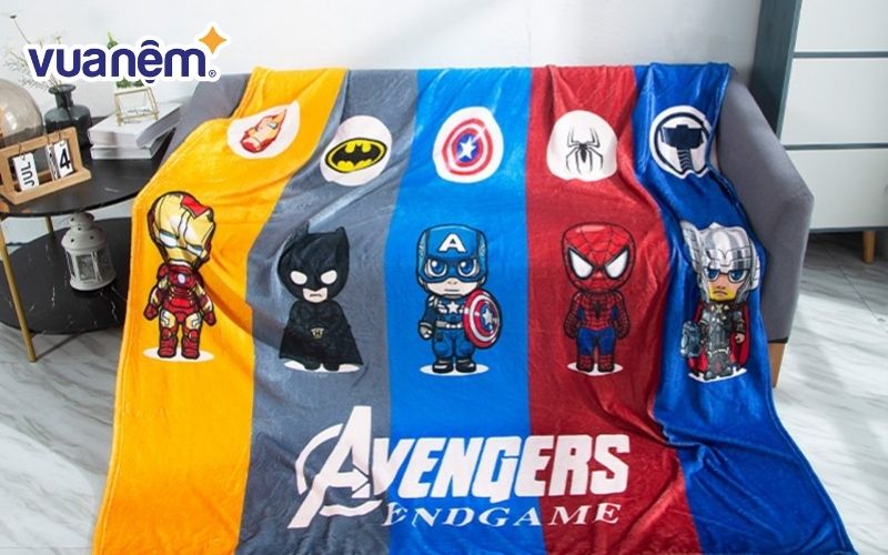 Chăn siêu anh hùng cho bé trai Avengers