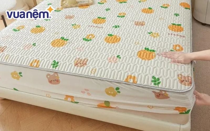 Chiếu điều hòa bo góc An Như Bedding họa tiết cam