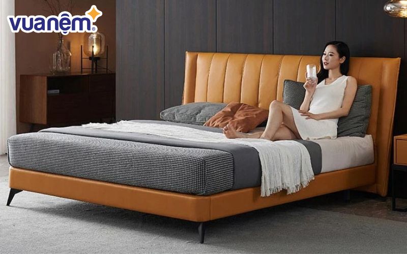 Giường ngủ bọc da cao cấp Luxcasa