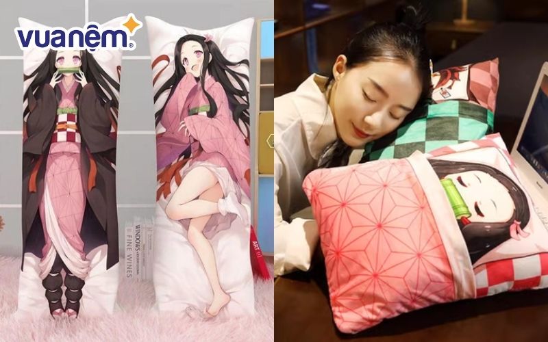 Gối anime nữ Nezuko Thanh gươm diệt quỷ
