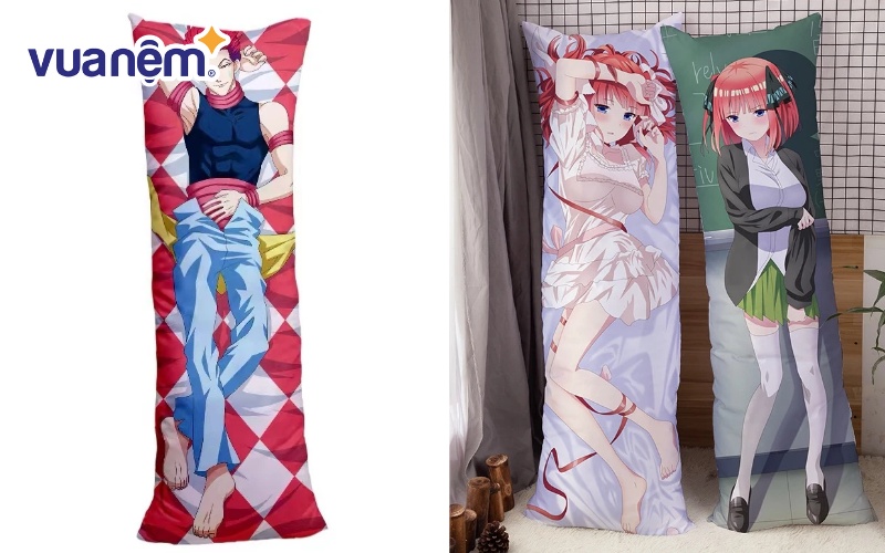Gối ôm anime nữ và nhân vật nam