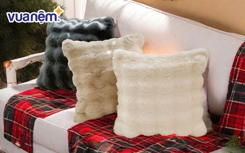Gối ôm sofa nhung lông mềm mịn