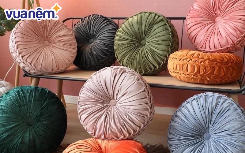 Mẫu gối tròn hình bí ngô