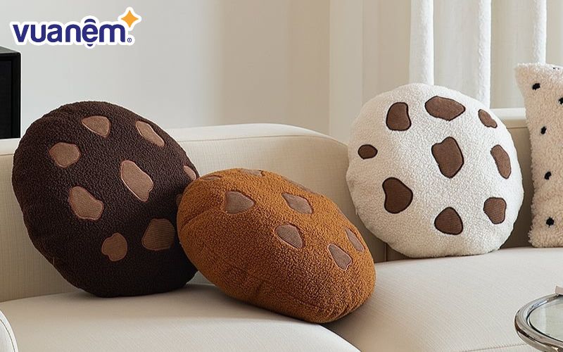 Mẫu gối tròn hình bánh quy