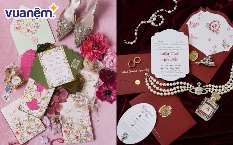 Thiết kế thiệp cưới ấn tượng của Lin Wedding Paper