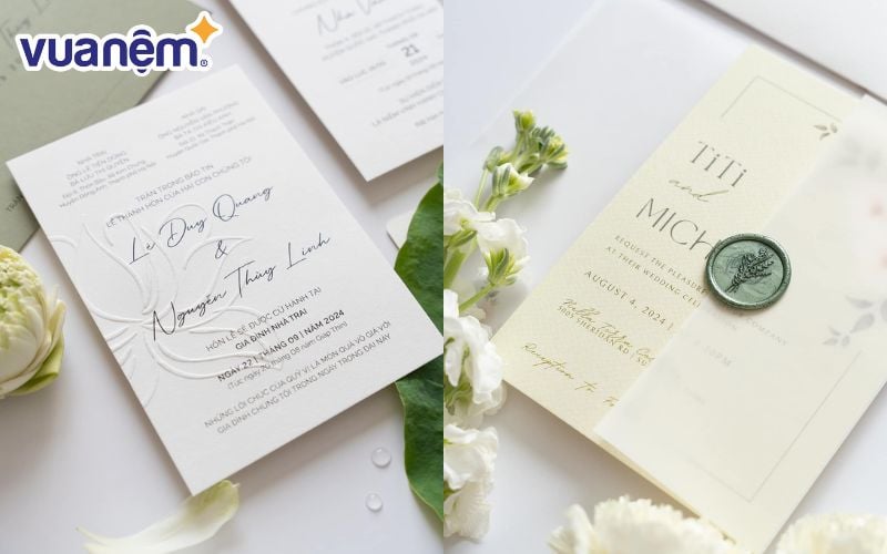 Thiết kế thiệp cưới đơn giản và sang trọng của Kidi Wedding Invitation