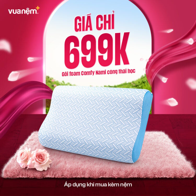 Khuyến mãi 8/3 mua gối Comfy Nami giá 699k