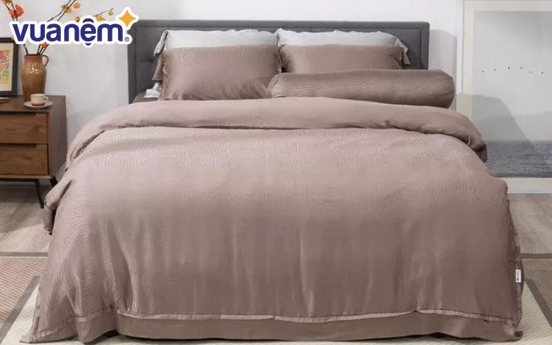 Mệnh Thổ chọn chăn ga gối màu gì - Bộ chăn ga Amando Lagom lụa tencel