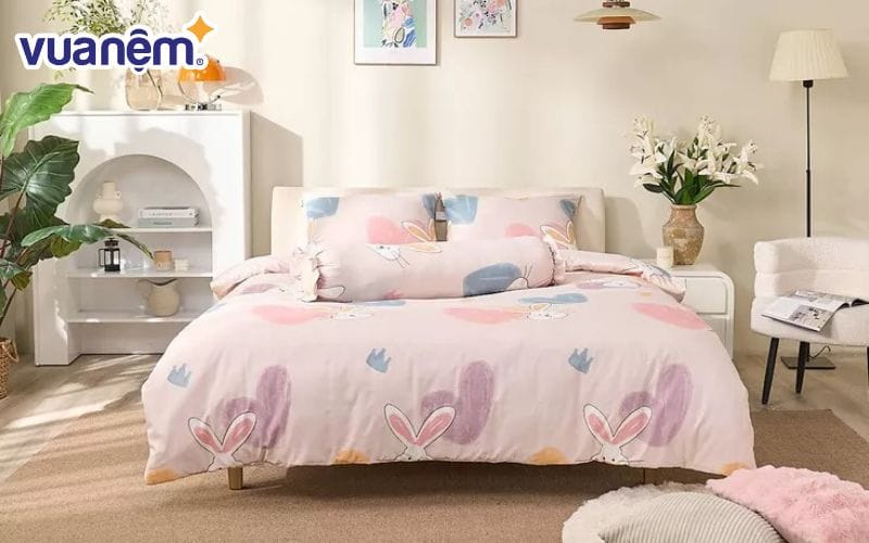 Bộ ga Amando Aleena sợi gỗ thiên nhiên